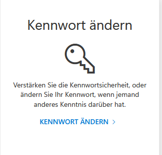Passwort ändern Button